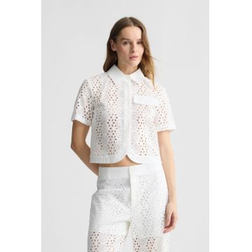 Camasa crop de dantela
