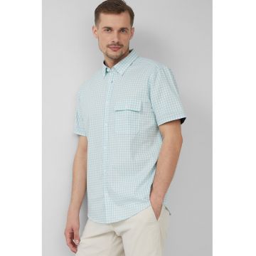 Camasa cu guler fixat cu nasturi si model in carouri