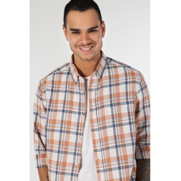 Camasa Cu Maneca Lunga De Barbati Portocaliu Regular Fit 8683197580399