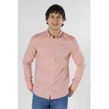 Camasa Cu Maneca Lunga De Barbati Somon Slim Fit