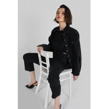 Camasa Cu Maneca Lunga De Dama Negru Oversize Fit Cl1063534 8683197687050