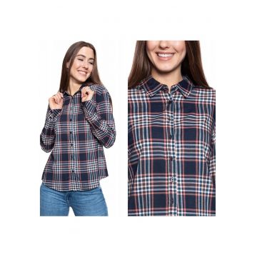 Camasa Dama -  Emma Kc Basic - Croi: Regular Fit - Inchidere: Nasturi - Compozitie Material: 60% Bumbac - 40% Vascoza - Model Dominant: Carouri - S Intl - Multicolor