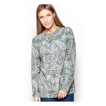 Camasa dama  multicolor - tesatura neteda - croiala lejera - inchidere cu capse