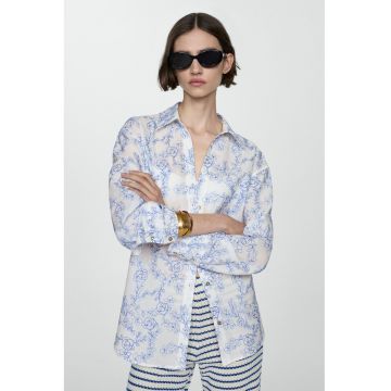Camasa de bumbac cu model floral