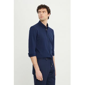 Camasa din amestec de bumbac cu guler oxford