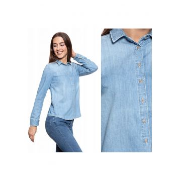 Camasa Din Denim -  Elin - Croi: Regular Fit - Inchidere: Nasturi - Compozitie Material: 100% Bumbac - Numar De Buzunare: 0 - M Intl - Albastru