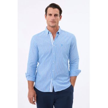 Camasa oxford din bumbac si in cu model in dungi