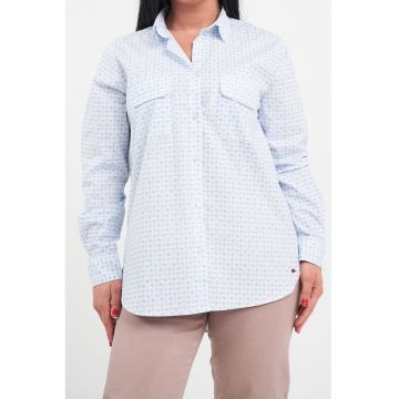 Camasa relaxed-fit cu buzunare pe piept