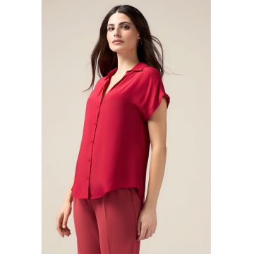 Camasa relaxed fit cu decolteu in V