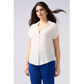 Camasa relaxed fit cu decolteu in V