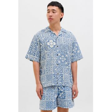 Camasa relaxed fit cu maneci scurte
