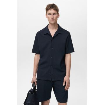 Camasa relaxed fit din amestec de bumbac