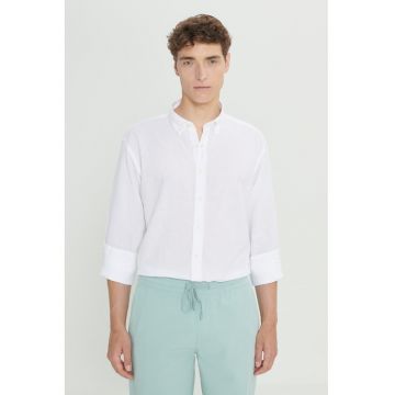 Camasa relaxed-fit din amestec de in