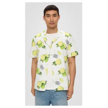 Camasa barbati cu maneca scurta - imprimeu cu lime - Regular fit