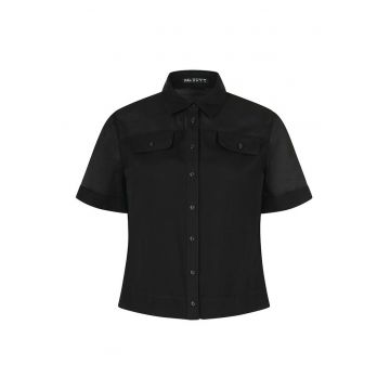 Camasa crop cu maneci scurte