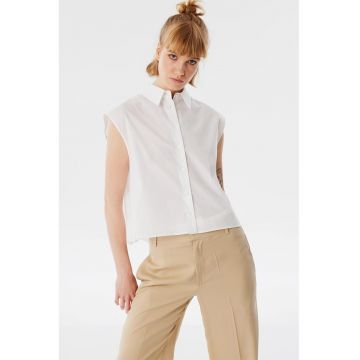 Camasa crop cu maneci scurte