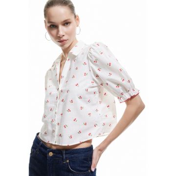 Camasa crop cu model fructe