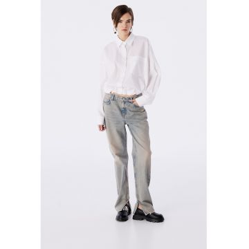 Camasa crop cu snur