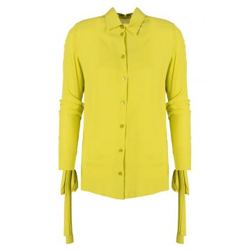 Camasa cu guler ascutit - Verde -