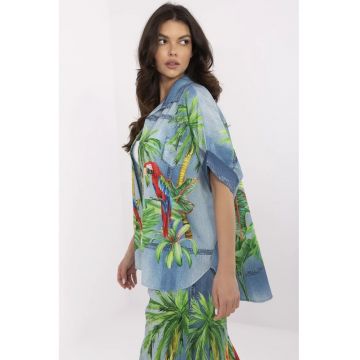 Camasa cu imprimeu tropical -