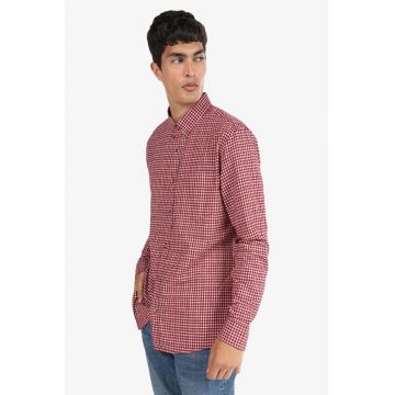 Camasa Cu Maneca Lunga De Barbati Bordo Regular Fit Cl1065591