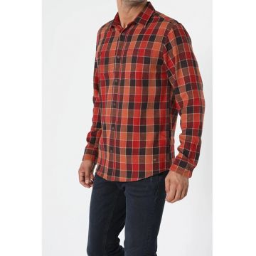 Camasa Cu Maneca Lunga De Barbati Maro Regular Fit CL1055955 8682240951377
