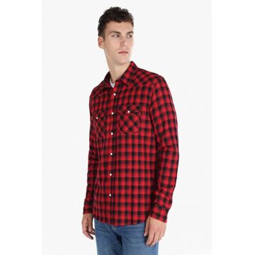 Camasa Cu Maneca Lunga De Barbati Rosu Slim Fit Cl1064805
