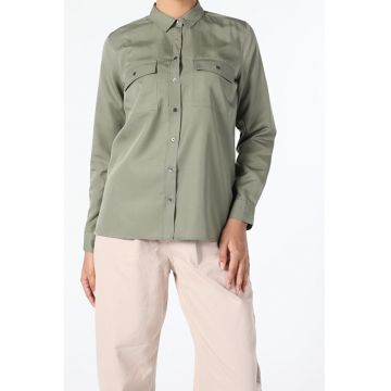 Camasa Cu Maneca Lunga De Dama Kaki Regular Fit