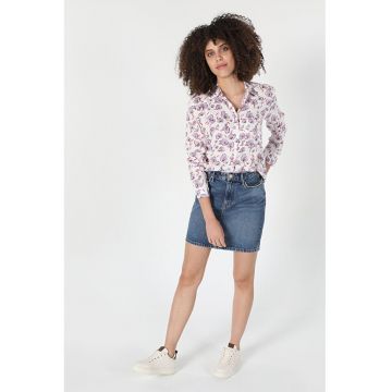 Camasa Cu Maneca Lunga De Dama Multicolor Slim Fit