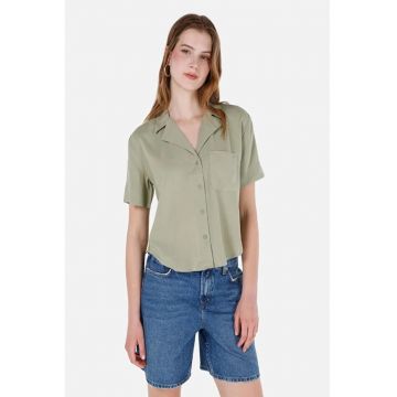 Camasa Cu Maneca Scurta De Dama Verde Regular Fit Cl1069200
