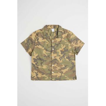 Camasa cu maneci scurte si model camuflaj