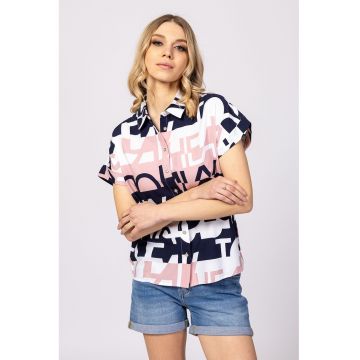 Camasa cu maneci scurte si model Rhinty