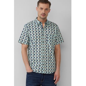 Camasa cu maneci scurte si model tropical