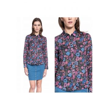 Camasa Dama -  Emma cmd Aop - Croi: Regular Fit - Stil: Drept - Inchidere: Nasturi - Compozitie Material: 100% Bumbac - Multicolor - 1 Bucata