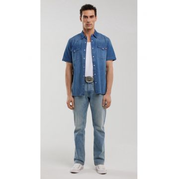 CAMASA DENIM CU MANECA SCURTA