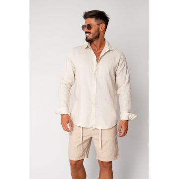 Camasa din 100% In Beige 17308