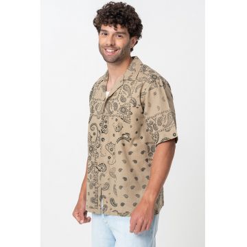 Camasa din amestec de in cu model