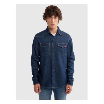 Camasa din denim cu buzunare pe piept Chuck LS 761