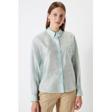 Camasa regular fit transparenta