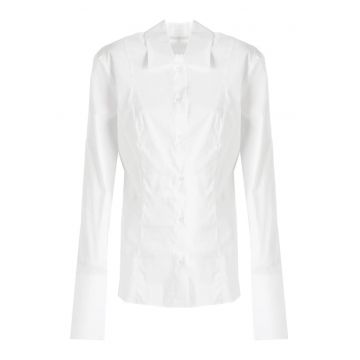 Camasa slim fit cu guler ascutit - Alb - 40