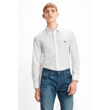 Camasa slim fit cu logo discret