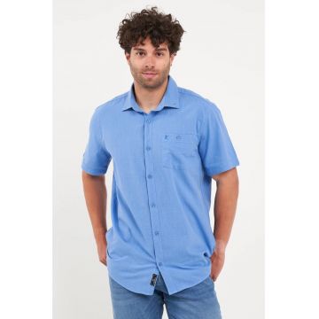 Kenvelo - Camasa barbat cu maneca scurta (Marime: L - Culoare: POOL BLUE)