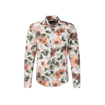 Cămașă regular fit cu mânecă lungă și imprimeu floral JP3