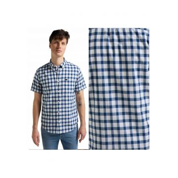 Camasa Barbati -  Button Down Ss - M INTL - Albastru - Croi Regular Fit - Stil Regular - Inchidere Nasturi - Compozitie Material 100% Bumbac
