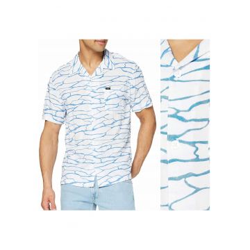 Camasa Barbati -  Camasa Ss Resort - S INTL - Alb - Croi Regular Fit - Inchidere Nasturi - Compozitie Material 100% Vascoza - Numar Buzunare 1