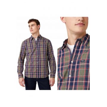 Camasa Barbati -  Ls 1Pkt Shirt - M INTL - Multicolor - Material 100% Bumbac - Croi Regular Fit - Inchidere Nasturi - Model Dominant Carouri