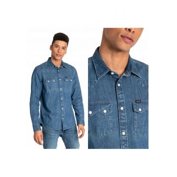 Camasa Barbati -  Rider Shirt - S INTL - Albastru - Croi Regular Fit - Inchidere Nasturi - Numar De Buzunare 2 - Compozitie Material 100% Bumbac