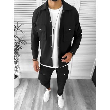 Camasa barbati slim fit negru  6050a N7-4.1