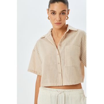 Camasa crop cu dungi
