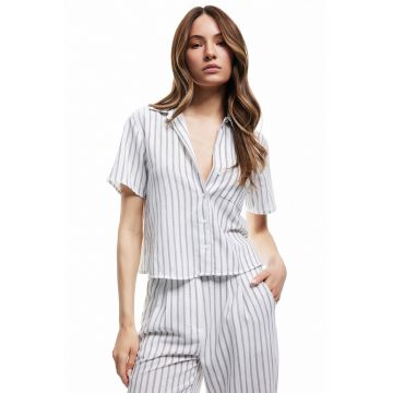 Camasa crop cu dungi